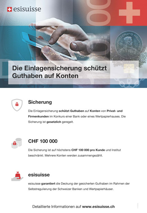 Kundeninformation Einlagensicherung