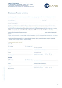 Disclosure of insider functions