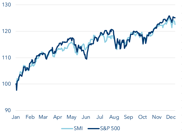 SMI and S&P500 YTD