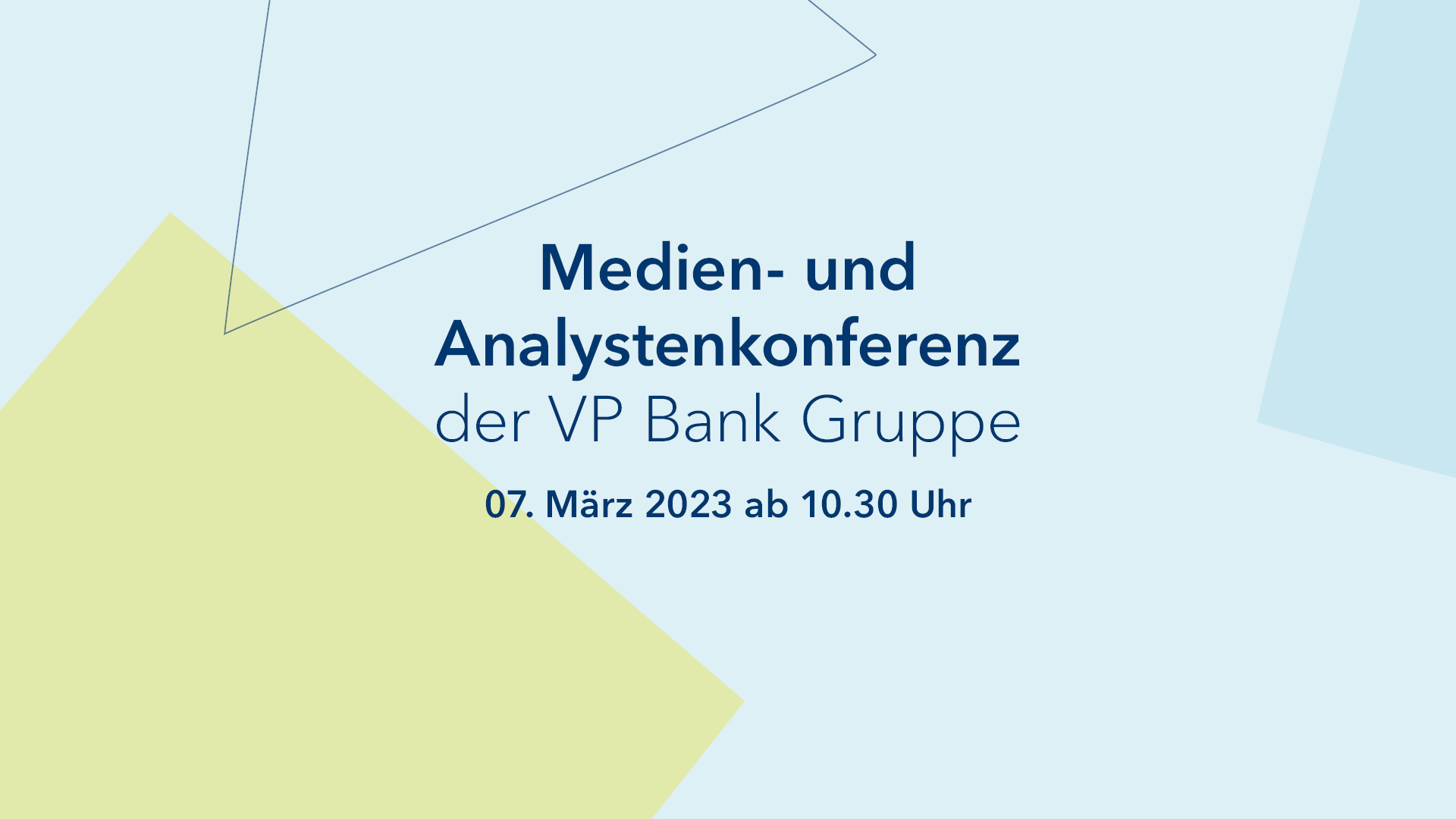 Medien- und Analystenkonferenz
