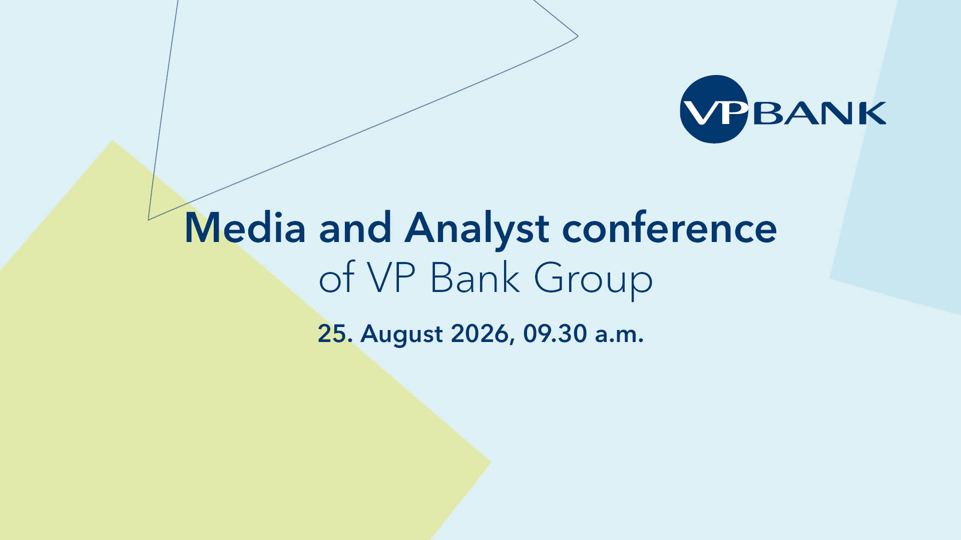Media and Analyst conference Half year 2026