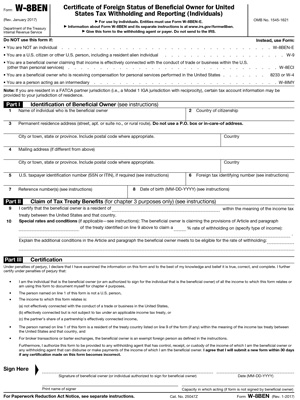 US-Taxform W-8BEN