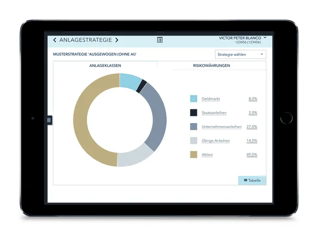 Tablet für die persönliche Beratung