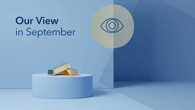 gold piles on a pilon in a blue room 