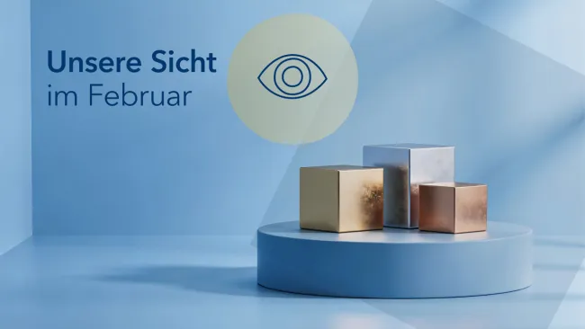 Gold, Silber, Kupfer auf einem runden Podest