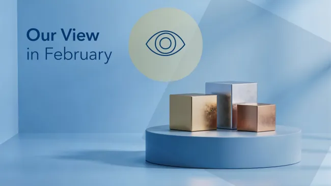 Gold, silver, copper on a round pedestal