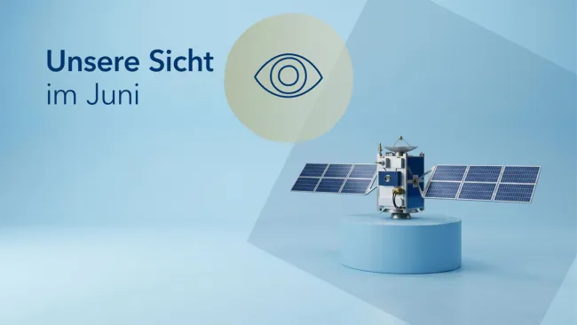 Satellite on an light blue background
